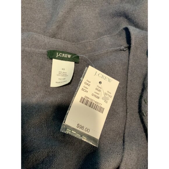 J.Crew Dark Periwinkle Blue Sequin Cardigan NWT Size XS - Picture 5 of 5